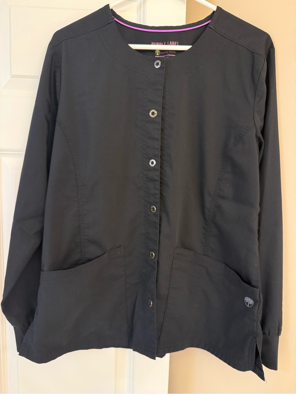 Women’s Black Button-Front Utility Jacket by Purple Label